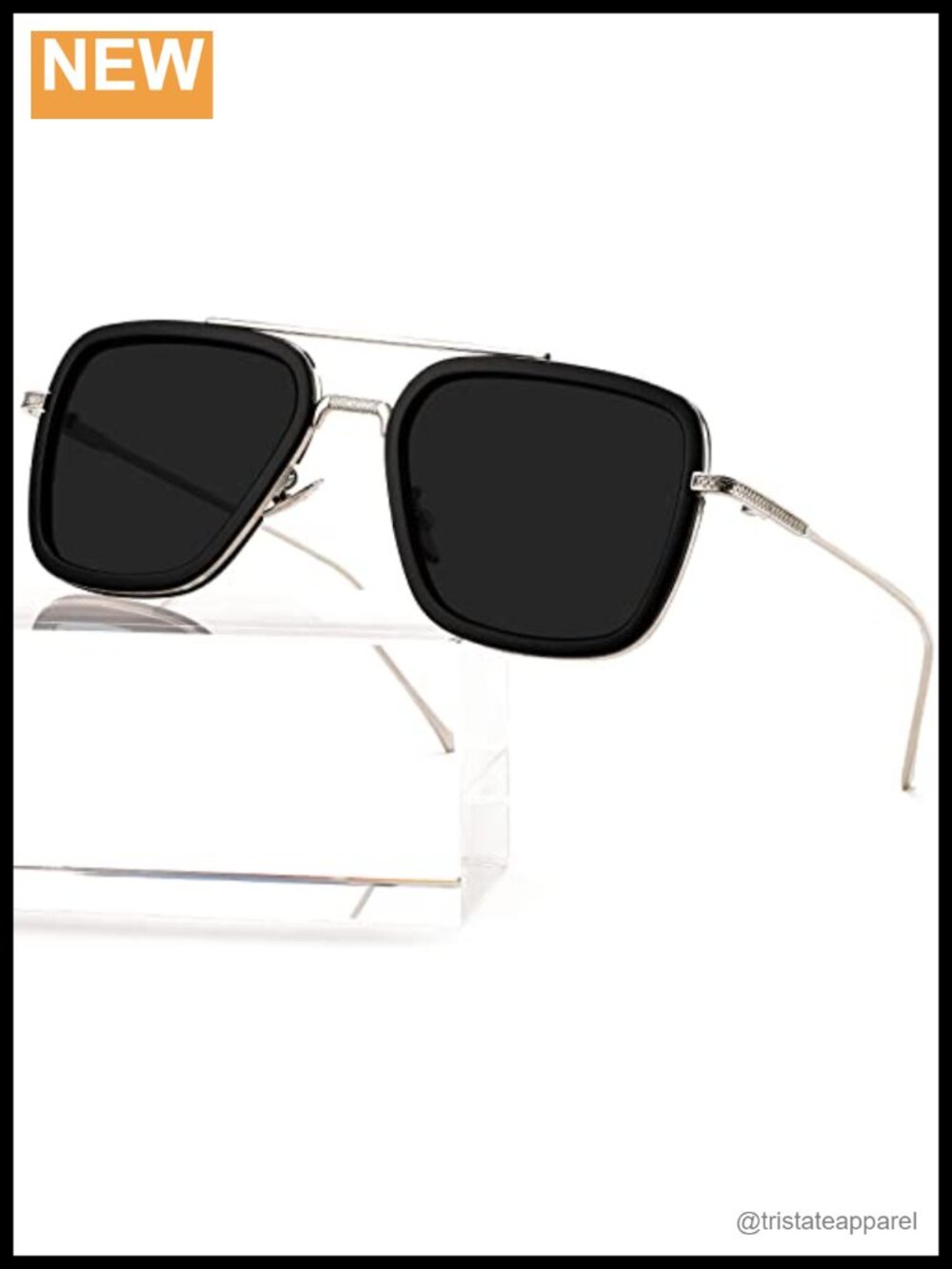Square Metal Frame Retro Unisex Sunglasses Polarized UV Protection Full Frame